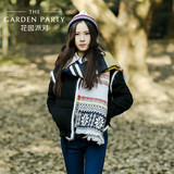 花园派对 2015冬装新款韩版时尚女装棉服 修身短款女士棉衣外套