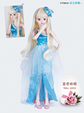 叶罗丽 夜萝莉娃娃 改装BJD蓝色妖姬 球形关节 可化 儿童玩具正品