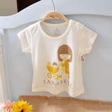 三木比迪夏款宝宝短袖T恤男女婴儿内衣莫代尔薄可爱短袖衫衣服
