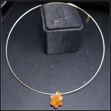 日本精工细项圈18k金黄金项圈可随意放入吊坠或打好孔的珠子