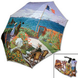 『韩国代购』F754 莫奈油画*海边花园*三折自动伸缩晴雨伞