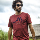 AK男装2016新款自由古巴字母印花复古短袖T恤 夏季男修身打底衫潮