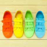 2016春季韩版潮儿童鞋帆布鞋男童女童宝宝单鞋鞋子糖果色休闲鞋