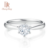 Darry Ring戴瑞一克拉钻石戒指DR专柜正品定制六爪求婚结婚钻戒女