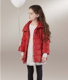 安奈儿女童装 秋冬款 短款超薄轻便羽绒服 AG445490 专柜正品特价