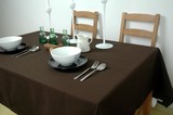 纯色咖啡色桌布台布餐桌布茶几布 纯棉布艺棕色欧式长方形