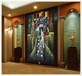 艺术油画复古玄关过道走廊门厅大型定制壁画布个性欧式抽象装饰画