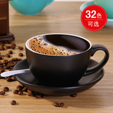 淘礼轩创意拉花咖啡杯子大容量欧式咖啡杯碟套装拿铁杯红茶杯带勺