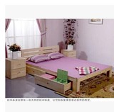 特价 实木榻榻米床铺定做大自然实木床单人床1米 大床双人床2米