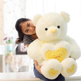 毛绒抱心泰迪熊毛绒玩具超大号可爱抱抱熊布娃娃大熊50厘米60厘米