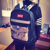 书包男时尚潮流学生双肩包男韩版帆布电脑包日韩休闲旅行迷彩背包