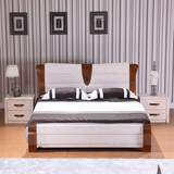 全实木水曲柳床婚床双人床1.5 1.8米美式地中海白色欧式床榆木床