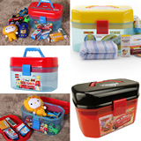 儿童玩具汽车收纳盒 宝宝用品婴儿食品整理收纳箱 家用手提医药箱
