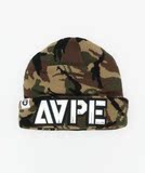 AAPE-8913863迷彩针织毛线帽反光logo 日本代购