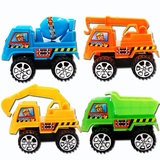 儿童益智塑料玩具6.5CM批发小玩具混批迷你回力玩具车工程车