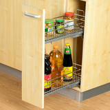 厨房橱柜拉篮 阻尼导轨 多功能置物收纳架子抽屉式窄边调味调料篮