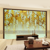 厂家直销钢化艺术玻璃现代简约客厅隔断电视沙发背景墙 叠翠流金