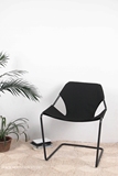 金属悬臂椅样板房室内休闲椅 扶手椅帆布椅 Paulistano设计师椅子