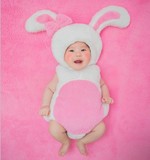 新款儿童摄影服装工厂批发 影楼百天宝宝拍照衣服 婴儿宝宝小兔子