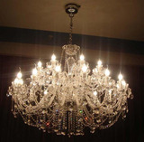 现代蜡烛水晶吊灯欧式简约客厅吊灯卧室书房餐厅灯复式楼梯水晶灯