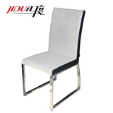 几度家具tt 现代简约时尚皮革餐椅 不锈钢皮艺休闲椅凳子组合