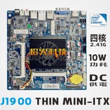 杰微J1900超薄MINI ITX/一体机工控迷你主板/LVDS/HDMI点屏DC供电