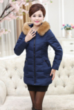 2015韩版新款冬春装棉衣女短款外套中年妈妈装羊毛衣大毛领小棉袄