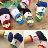 韩国POLO男童女童宝宝袜子儿童船袜防滑地板袜夏纯棉浅口薄短袜套