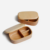 餐盒糕点盒日式木器原木饭盒整木挖制便当盒 创意木质点心盒