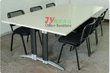 深圳会议桌板式钢架会议桌办公钢桌定制设计简约时尚办公家具直销