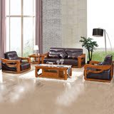 老榆木沙发全实木沙发真皮沙发客厅家具木架组合沙发现代中式沙发