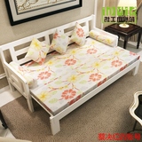 实木推拉沙发床特价1.8米1.2儿童两用宜家床单人多功能折叠松木床