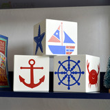 海洋系列摆件 帆船螃蟹方向盘海星 儿童房装饰摆件设计师家居摆设