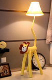 布艺LED落地灯创意宜家客厅书房台灯卧室床头可爱温馨卡通狮子