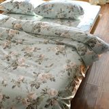 床笠单件欧式田园简约纯棉三件套1.51.8米床席梦思床垫保护套床罩
