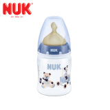 NUK宽口径150ml彩色PP奶瓶防胀气带1号中圆孔0-6个月乳胶奶嘴