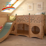 七彩精灵定制家具欧式创意实木上下床卡通现代公主儿童床 高低床