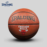 SPALDING官方旗舰店NBA公牛队徽室内室外PU皮篮球74-097