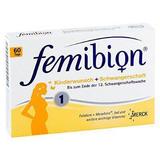 德国直邮 Femibion孕妇叶酸+DHA无碘 1段维生素 备孕-孕12周 60粒