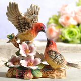 欧式田园陶瓷小鸟摆件工艺品家居装饰品电视柜小摆设可爱时尚创意