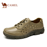Camel/骆驼 真皮头层皮日常休闲男士皮鞋耐磨低帮男鞋