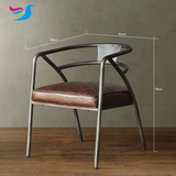 定制美式乡村复古餐椅沙发椅子奶茶休闲吧咖啡店椅创意软包凳子