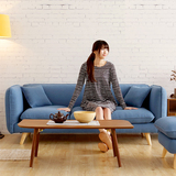 日式北欧小户型简约现代客厅书房单人双人三人布艺沙发组合可拆洗