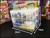 大容积30格积木盒儿童玩具零件可拆可叠加家庭储物收纳分类整理盒