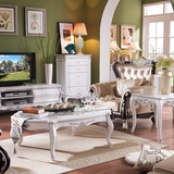 欧式茶几新古典后现代客厅茶桌实木雕花沙发电视柜组合 新款包邮