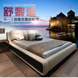 新款皮床气动储物床真皮床高箱床1.8米1.5软包大床双人床2米2.2米