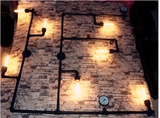 美式乡村loft工业艺术创意复古水管造型灯具个性墙灯壁灯酒吧灯饰