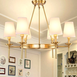 全铜餐厅吊灯简约现代客厅灯黄铜灯具创意大气美式乡村卧室灯饰