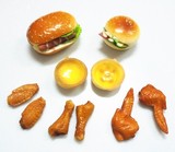 包邮仿真食品食物模型M记KFC汉堡包鸡翅鸡腿幼儿园儿童过家家玩具