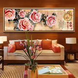 现代中式马到功成客厅装饰画花开富贵卧室床头挂画沙发背景壁画